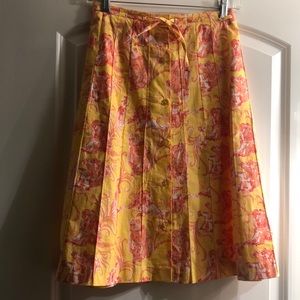 Adorable Yellow & Peach Monkey Skirt